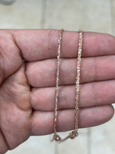 Adjustable 14K Rose Gold Over 925 Sterling Silver Sparkle Glitter Margarita Twisted Rock Chain 2.00mm 2.50mm Necklace, Diamond Cut